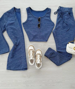 Conjunto lazinha canelada 3 peças