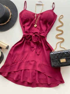 Vestido de amarrar Marsala 1 - comprar online