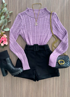 Cropped tricot trançado - loja online