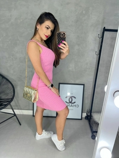 Vestido tricot canelado na internet