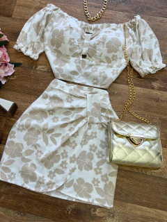 Conjunto linho cru estampado na internet