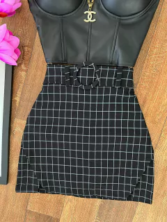Saia shorts bengaline xadrez - comprar online