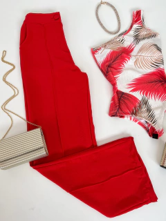 Calça Pantalona vermelha - comprar online