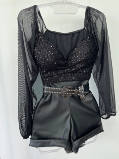 Cropped Paête com tule