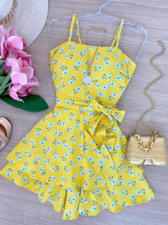 Macaquinho floral amarelo - comprar online