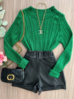 Cropped tricot trançado