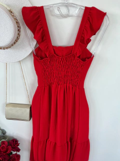 Vestido Longo Laura vermelho na internet