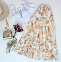 Saia longa estampada