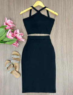 Conjunto canelado midi