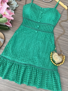 Vestido laise verde na internet