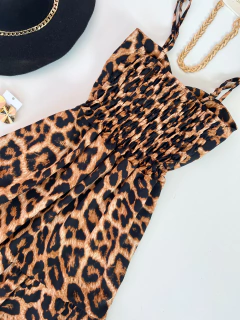 Vestido mídi animal print - comprar online