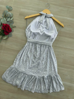Vestido paête branco - comprar online
