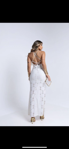 Vestido longo malha laise COD325 - Glamix 