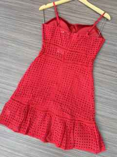 Vestido laise vermelho na internet