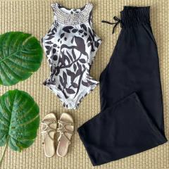 Body bordado estampado