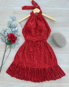 Vestido paête vermelho