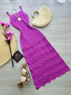 Vestido longo tricot