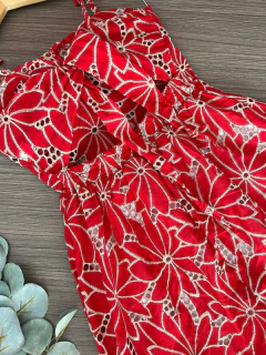 Vestido laise vermelho longo na internet