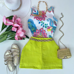 Saia shorts alfaiataria lima