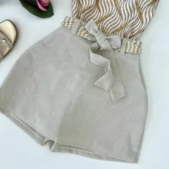 Saia/shorts linho cru on internet