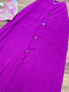 Saia longa botões Fúcsia - comprar online