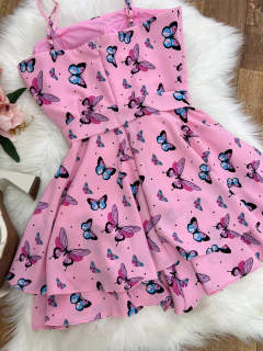 Macaquinho Júlia borboletas Rosa na internet