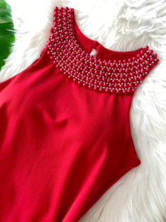 Body bordado vermelho - buy online