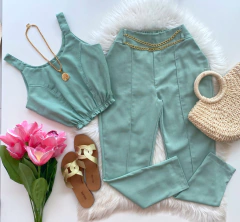 Conjunto linho verde
