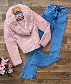 Jaqueta courino rose