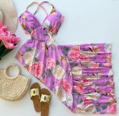 Vestido crepe de seda