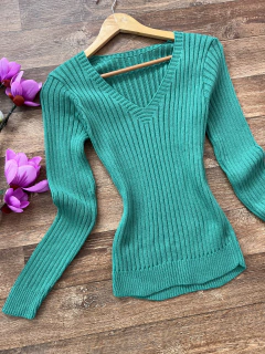 Blusa tricot canelada na internet