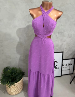 Vestido longo lilás - comprar online