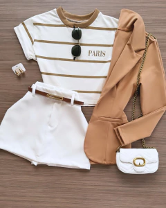 Saia/shorts alfaiataria com cinto na internet