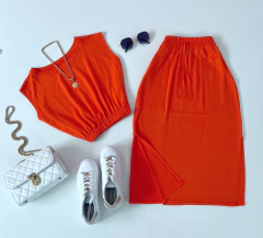 Conjunto moletinho coral