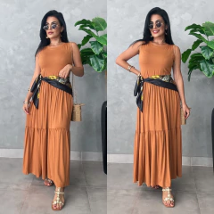 Vestido longo moletinho - comprar online