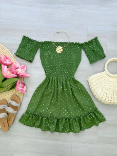 Vestido lastex poá