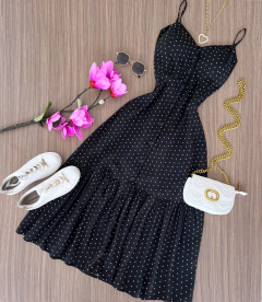 Vestido Midi poá