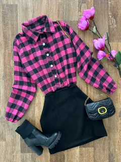 Cropped xadrez flanelado