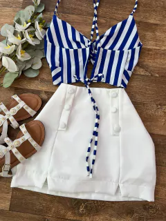 Conjunto Camisa e Cropped na internet
