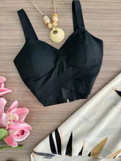 Cropped linho - comprar online