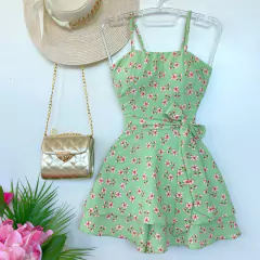 Macaquinho floral verde