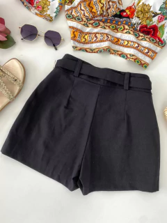 Saia/shorts linho preto na internet