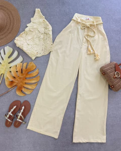 Conjunto calça e cropped crochê - comprar online