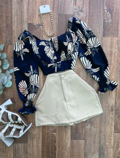 Cropped Plissado