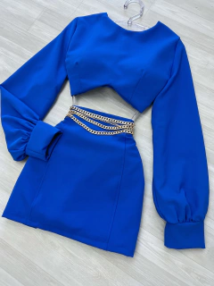 Conjunto Fabi alfaiataria Azul