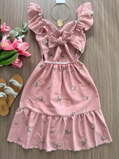Vestido linho bordado - comprar online