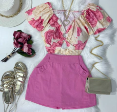 Saia shorts linho