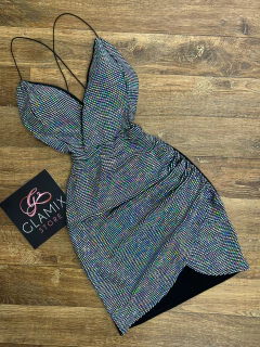 Vestido paête holográfico