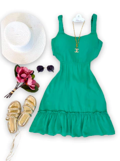 Vestido Thassia verde na internet