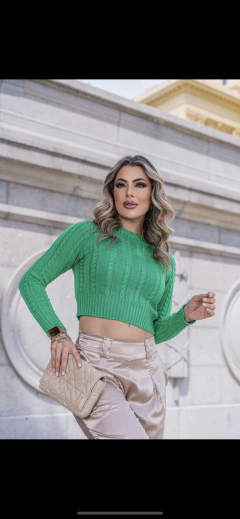 Cropped tricot trançado - comprar online